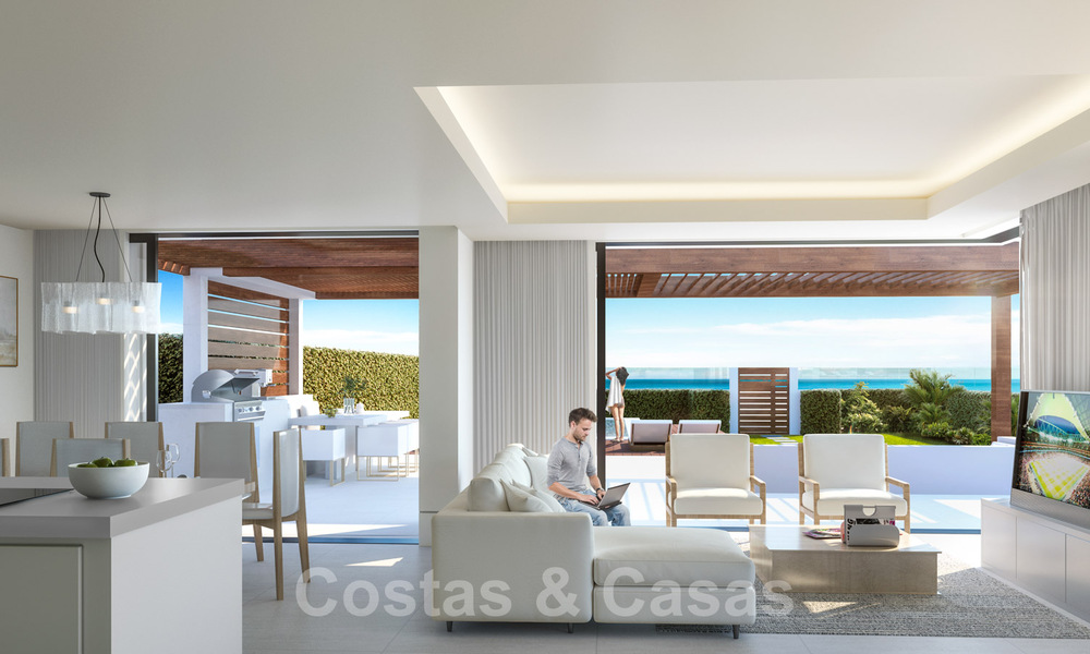 New luxury front line beach villas for sale in an exclusive complex, New Golden Mile, Marbella - Estepona 40486