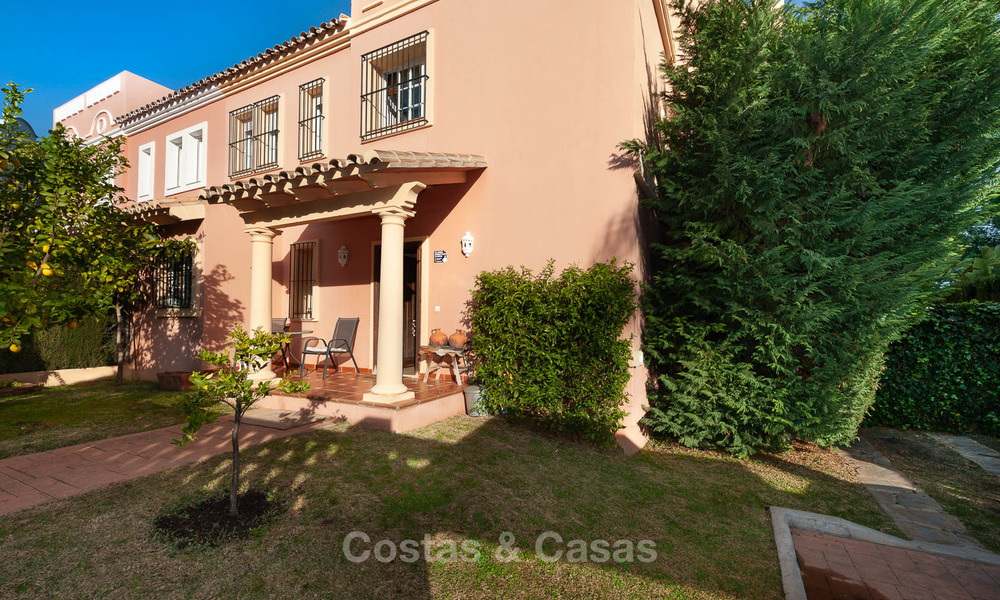 Semi detached house for sale, first line golf, in a gated complex in Guadalmina Alta in Marbella 7931