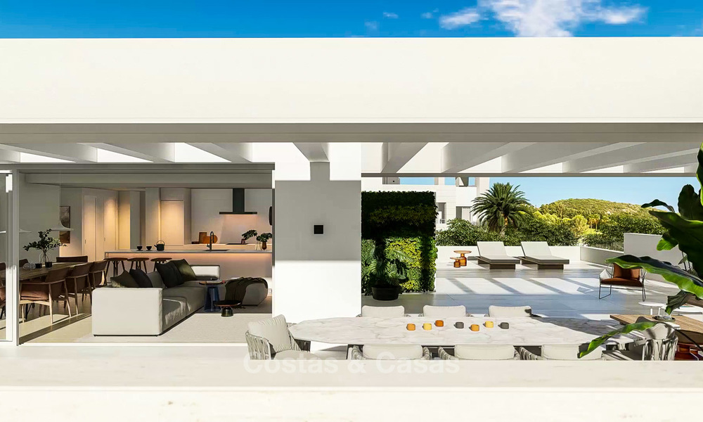 Delightful modern front-line golf apartments for sale in an exclusive new complex, Casares, Costa del Sol 8042