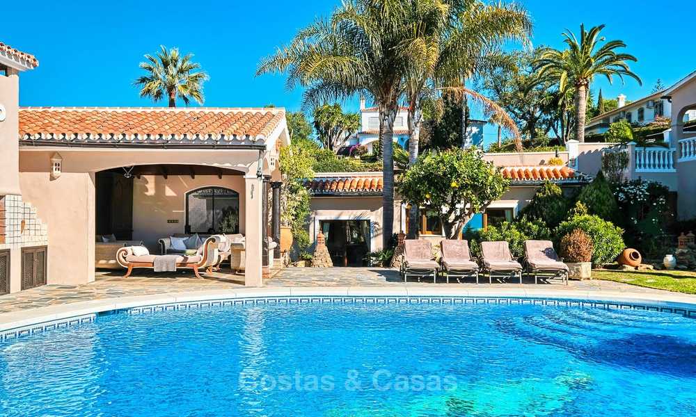 Cosy and luxurious traditional-style villa with sea views for sale, with guest house, ready to move in - Elviria, Marbella 8807