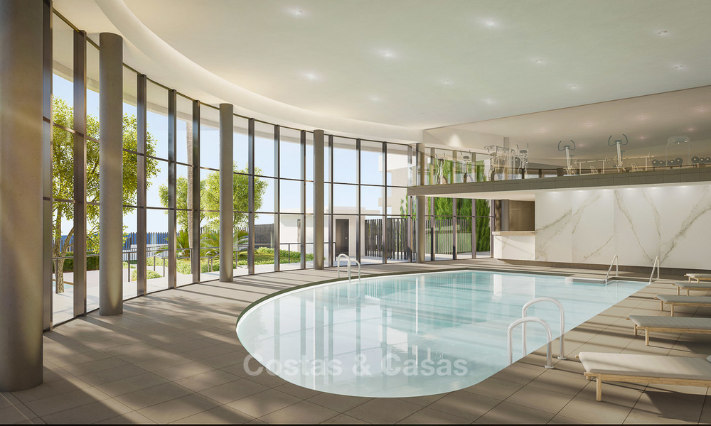 Brand new modern luxury apartments with sea views for sale, Estepona centre. 9192