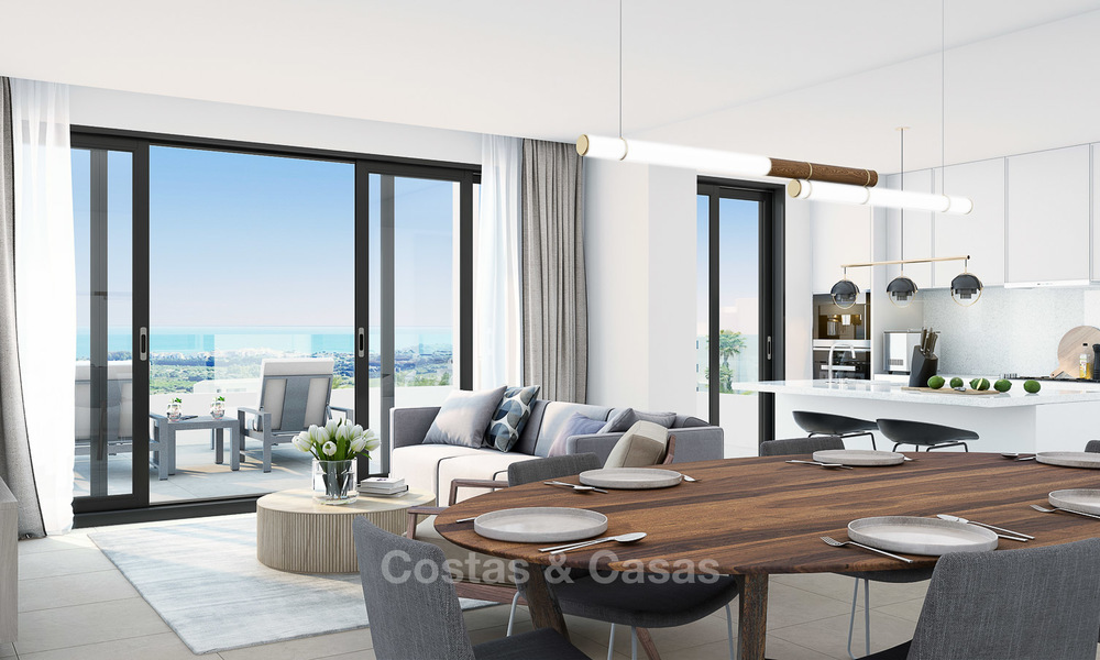 Brand new modern luxury apartments with sea views for sale, Estepona centre. 9195