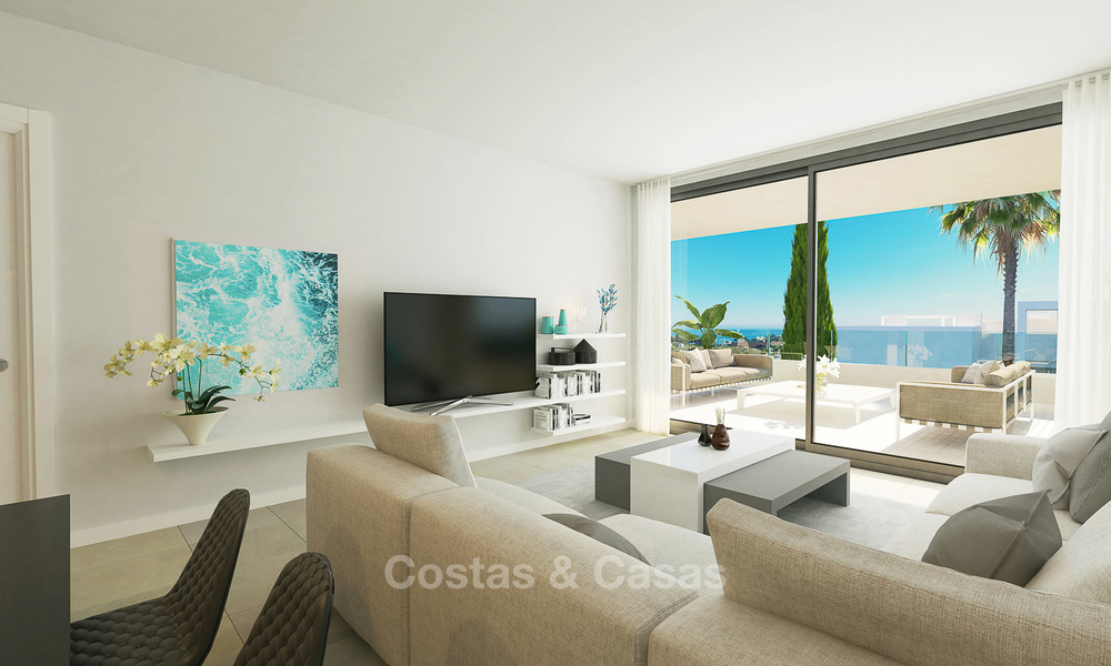 Stunning new modern contemporary apartments with sea views for sale, walking distance to the beach, Estepona, Costa del Sol 9456