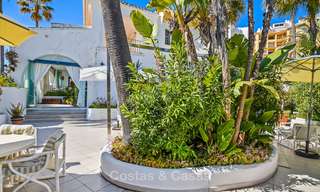 Charming, very spacious duplex ground floor apartment for sale, frontline beach and marina in Cabopino, East Marbella 10252 