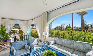 Charming, very spacious duplex ground floor apartment for sale, frontline beach and marina in Cabopino, East Marbella 10259 