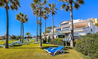 Charming, very spacious duplex ground floor apartment for sale, frontline beach and marina in Cabopino, East Marbella 10264 