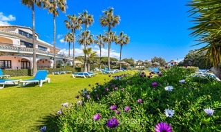 Charming, very spacious duplex ground floor apartment for sale, frontline beach and marina in Cabopino, East Marbella 10265 