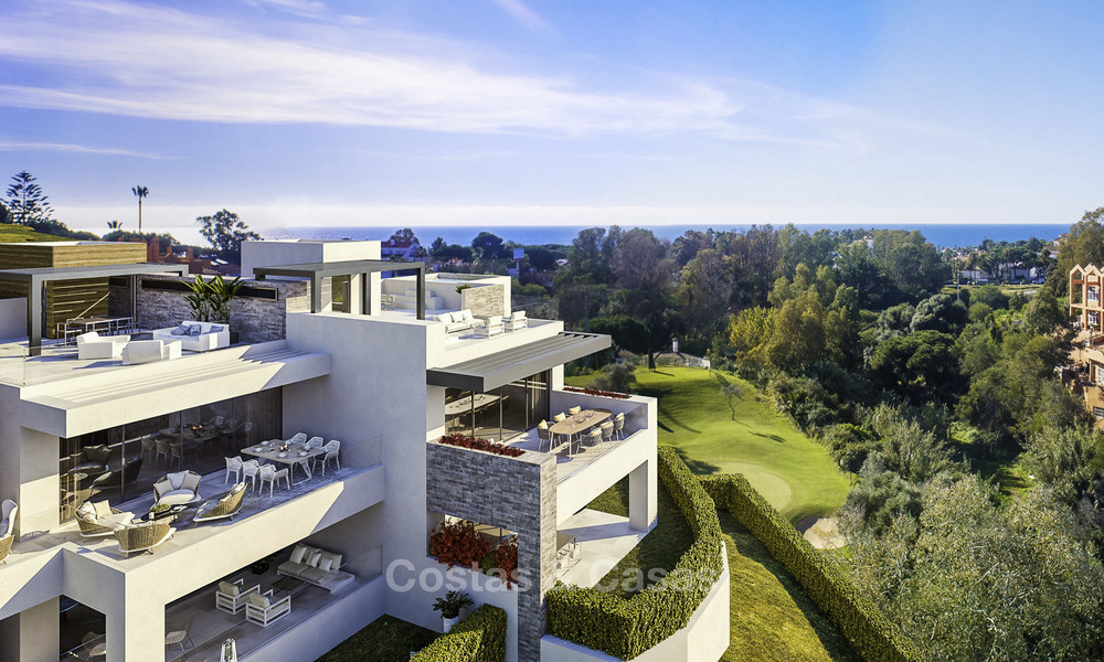 Brand new modern luxury apartments with sea views for sale, frontline golf, Marbella. Key ready. Last apartment! 11612