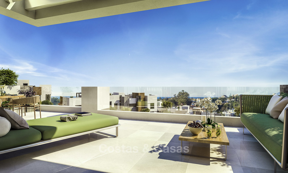 Brand new modern luxury apartments with sea views for sale, frontline golf, Marbella. Key ready. Last apartment! 11609