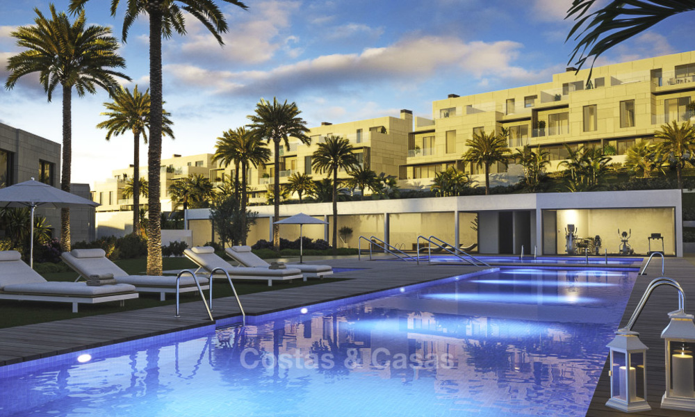 Spacious new modern townhouses with sea views for sale, New Golden Mile between Marbella and Estepona 11589