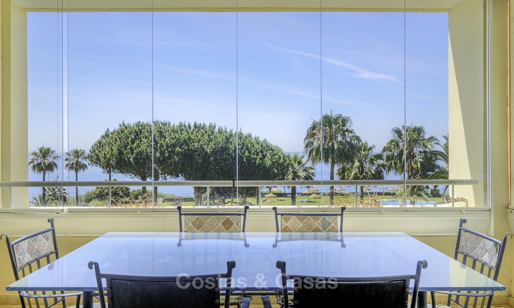 Nice frontline beach apartment with outstanding sea views for sale in a high standard complex, Cabopino, Marbella 12993