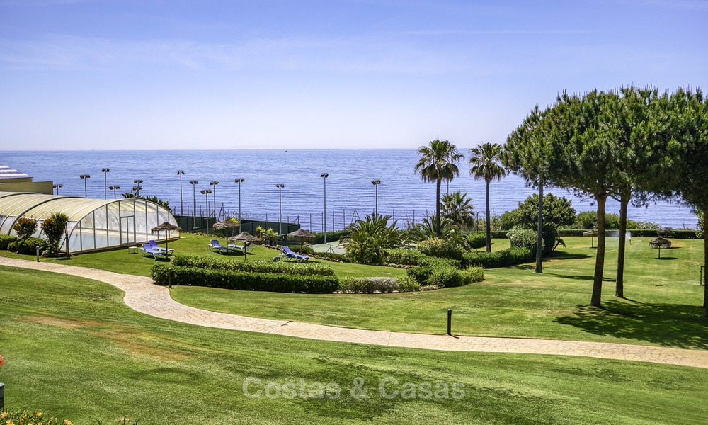 Nice frontline beach apartment with outstanding sea views for sale in a high standard complex, Cabopino, Marbella 12997