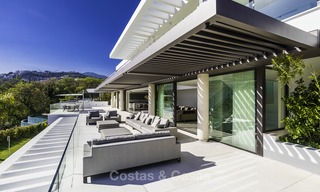 Brand new modern luxury villa with golf and sea views for sale, ready to move into, in a posh golf resort in Nueva Andalucia, Marbella - Benahavis 13253 
