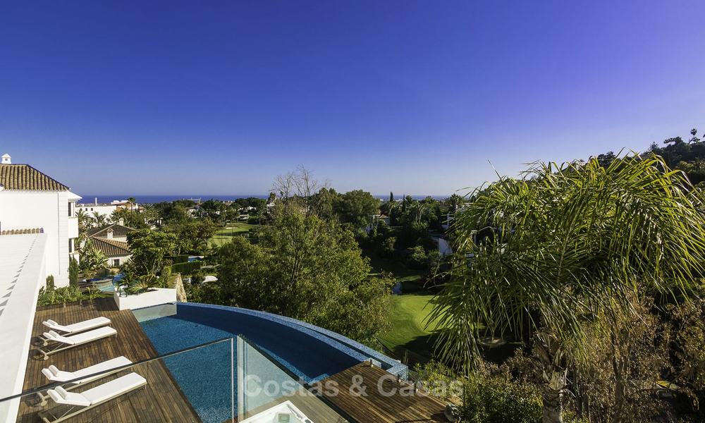 Brand new modern luxury villa with golf and sea views for sale, ready to move into, in a posh golf resort in Nueva Andalucia, Marbella - Benahavis 13261