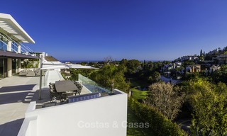 Brand new modern luxury villa with golf and sea views for sale, ready to move into, in a posh golf resort in Nueva Andalucia, Marbella - Benahavis 13271 