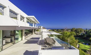 Brand new modern luxury villa with golf and sea views for sale, ready to move into, in a posh golf resort in Nueva Andalucia, Marbella - Benahavis 13272 