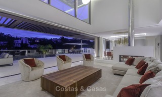 Brand new modern luxury villa with golf and sea views for sale, ready to move into, in a posh golf resort in Nueva Andalucia, Marbella - Benahavis 13304 