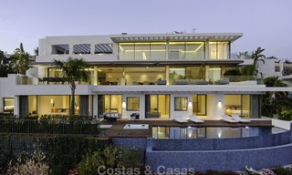 Brand new modern luxury villa with golf and sea views for sale, ready to move into, in a posh golf resort in Nueva Andalucia, Marbella - Benahavis 13309 