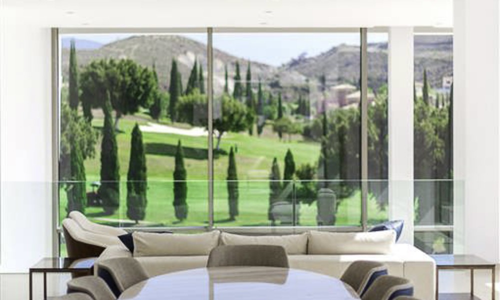 Stunning new modern contemporary luxury villa for sale, frontline golf in an exclusive resort, Benahavis, Marbella 13437