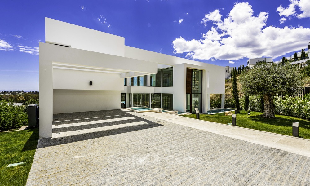 Brand new contemporary designer villa with stunning sea and golf views for sale, ready to move into, Benahavis - Marbella 13687