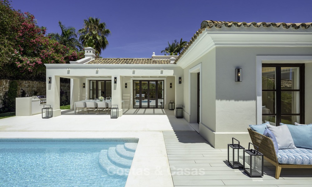 Elegant and luxurious Mediterranean style villa for sale, completely renovated, in Nueva Andalucia’s Golf Valley, Marbella 14231