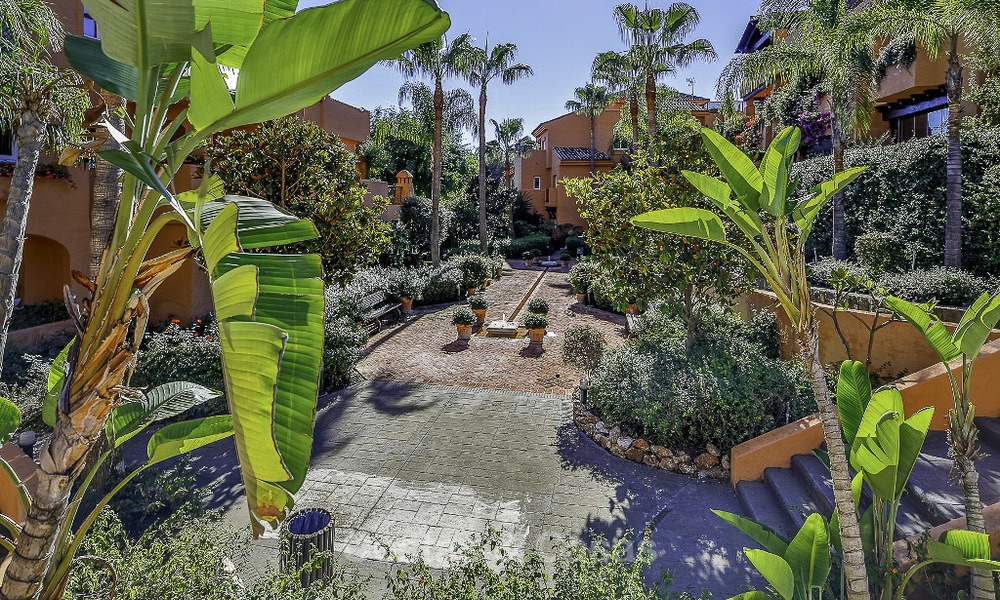 Attractive spacious garden apartment for sale in a prestigious Sierra Blanca complex on the Golden Mile in Marbella 14390