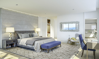 New modern luxury villas with amazing sea views for sale, frontline golf in East Marbella. Ready to move in. 17405 