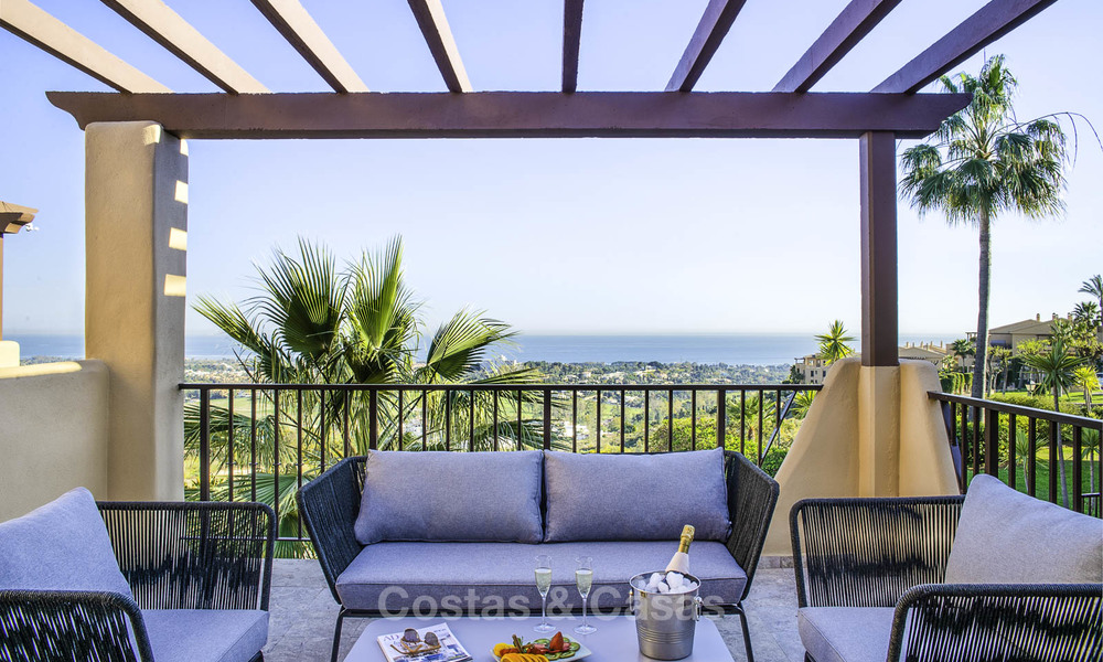 Very charming Andalusian style luxury apartments with amazing sea views for sale, move-in ready, Benahavis - Marbella 14822