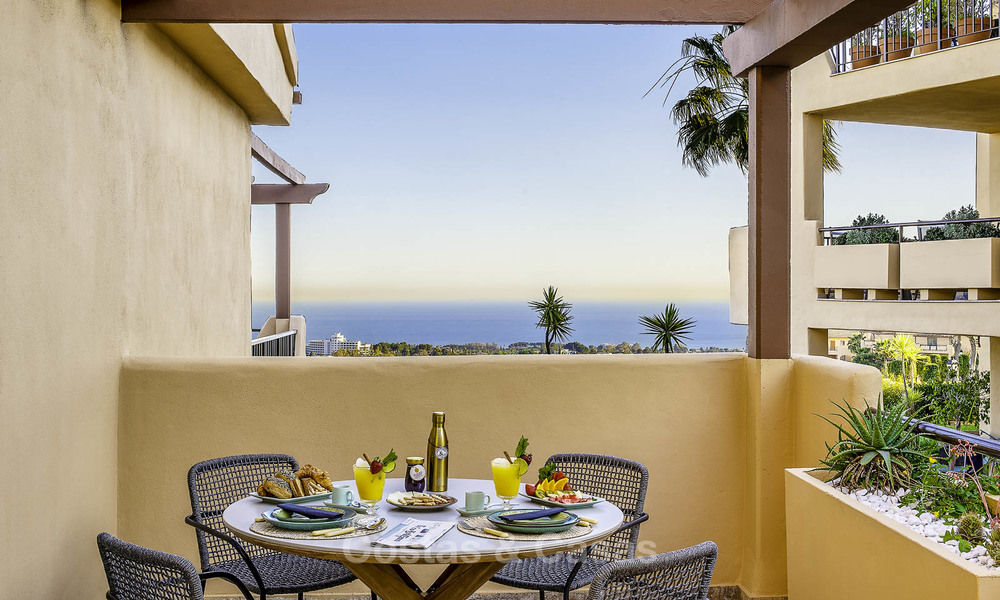 Very charming Andalusian style luxury apartments with amazing sea views for sale, move-in ready, Benahavis - Marbella 14824