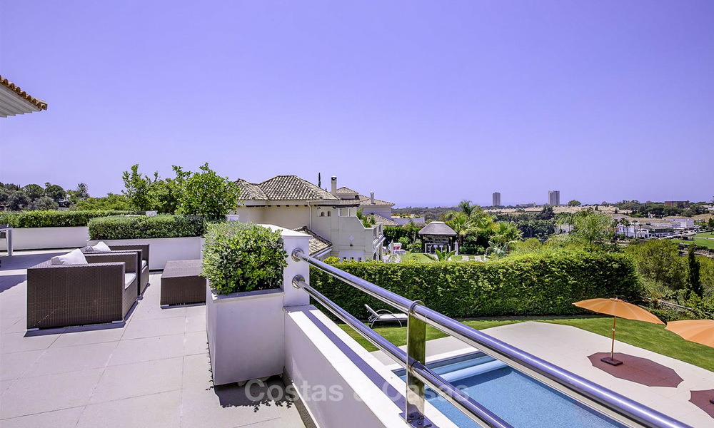 Elegant and very spacious modern-classic villa for sale, frontline golf in Elviria, East Marbella 14886