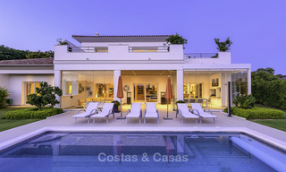 Elegant and very spacious modern-classic villa for sale, frontline golf in Elviria, East Marbella 14903 