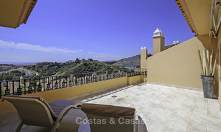 Spacious penthouse apartment with stunning sea views for sale in luxury complex in the Golf Valley, Nueva Andalucia, Marbella 17453 