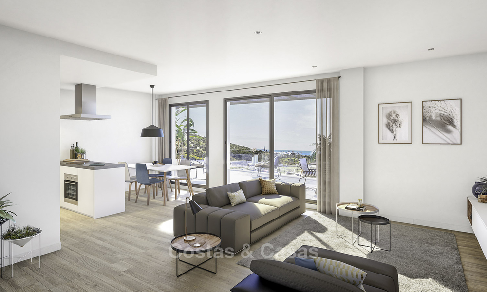 New modern apartments with sea views for sale, walking distance to the beach and amenities, Estepona 15373