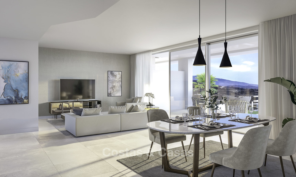 New deluxe frontline golf apartments with outstanding sea and golf views for sale in East Marbella 16768