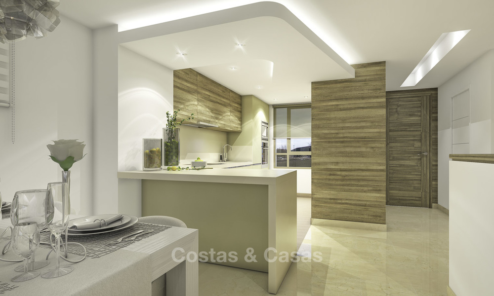New, move-in ready, modern townhouses for sale on an acclaimed golf resort in Mijas, Costa del Sol. 10% discount! 15653