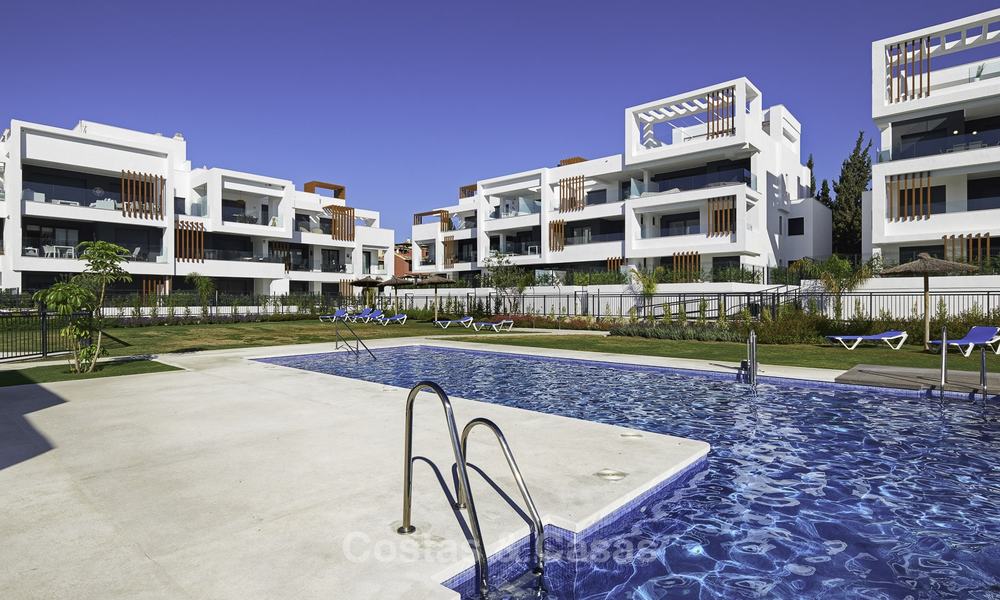 Brand new, move-in ready, modern garden apartment for sale, walking distance to the beach and amenities, between Marbella en Estepona 16966