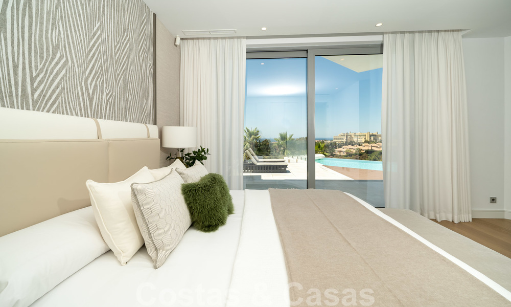 New contemporary designer villa for sale, ready to move into, with sea, golf and mountain views, East Marbella 26757