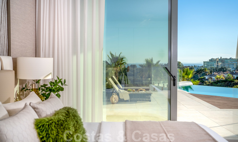 New contemporary designer villa for sale, ready to move into, with sea, golf and mountain views, East Marbella 26767