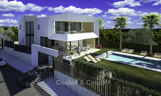 New contemporary luxury villas with panoramic sea views for sale in East Marbella 19335 