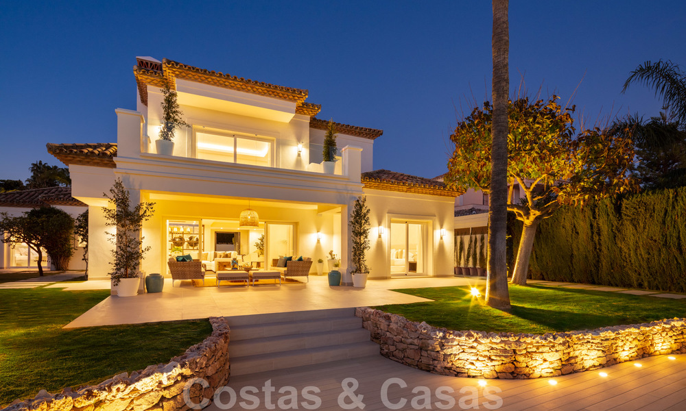 Majestic, completely renovated trendy Spanish villa for sale, frontline golf in Nueva Andalucia, Marbella 21366