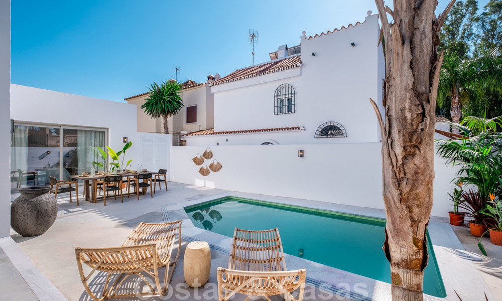 Beautifully renovated Ibiza style semi-detached villa for sale, walking distance to the beach and centre of San Pedro - Marbella 23378