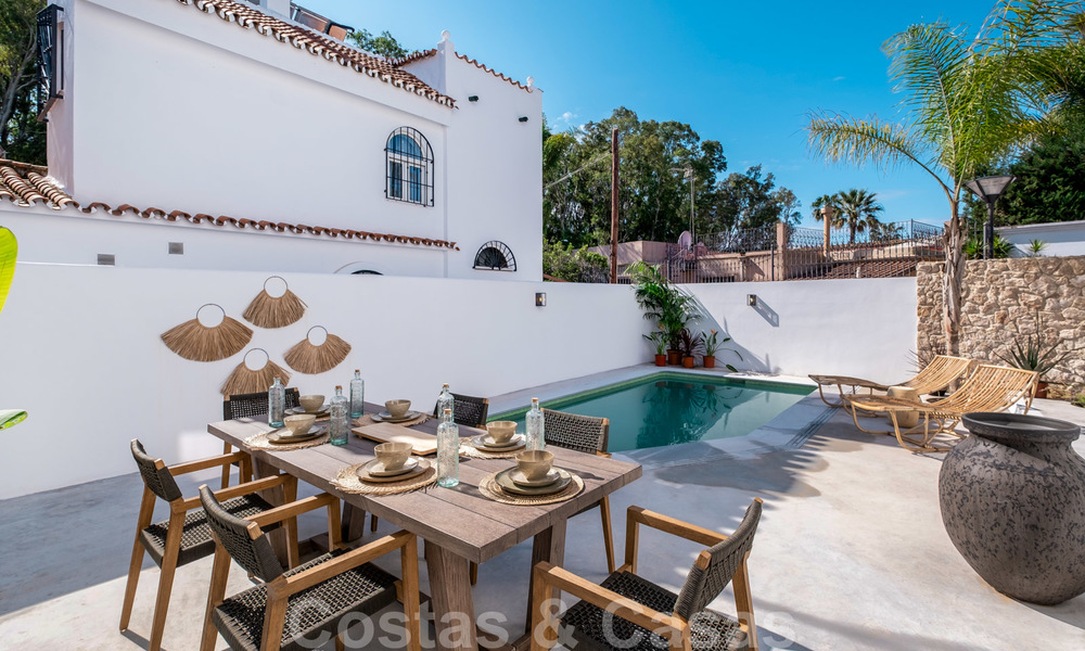 Beautifully renovated Ibiza style semi-detached villa for sale, walking distance to the beach and centre of San Pedro - Marbella 23380