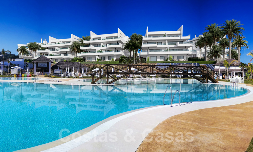 Elegant new modern apartments with panoramic mountain- and sea views for sale in the hills of Estepona 24391