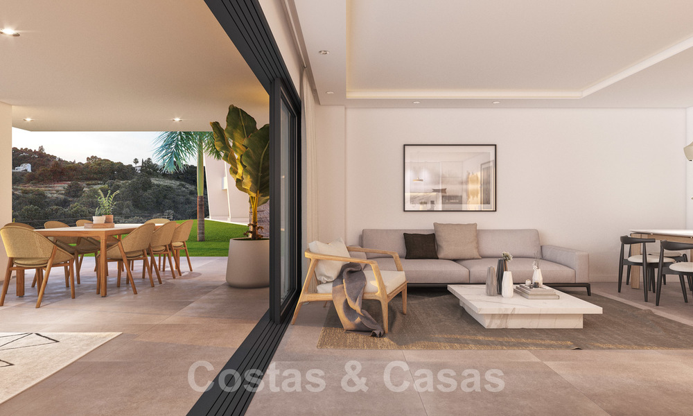 Elegant new modern apartments with panoramic mountain- and sea views for sale in the hills of Estepona 27718