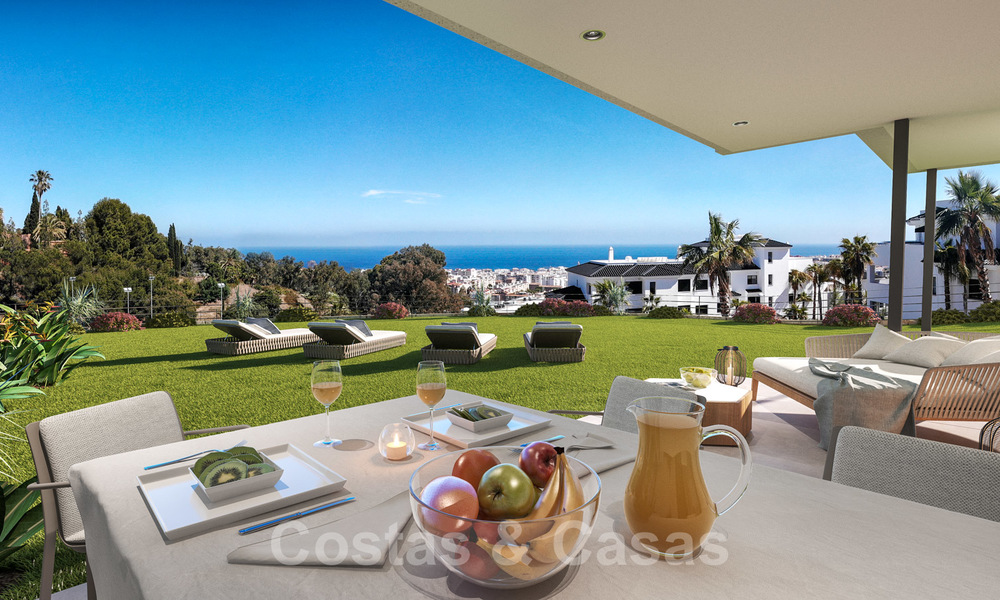 Elegant new modern apartments with panoramic mountain- and sea views for sale in the hills of Estepona 27723