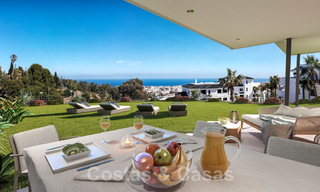 Elegant new modern apartments with panoramic mountain- and sea views for sale in the hills of Estepona 27723 