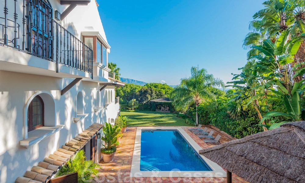 Large luxury villa for sale with stunning panoramic views over the golf valley, the mountains and the Mediterranean Sea in Nueva Andalucia, Marbella 25028