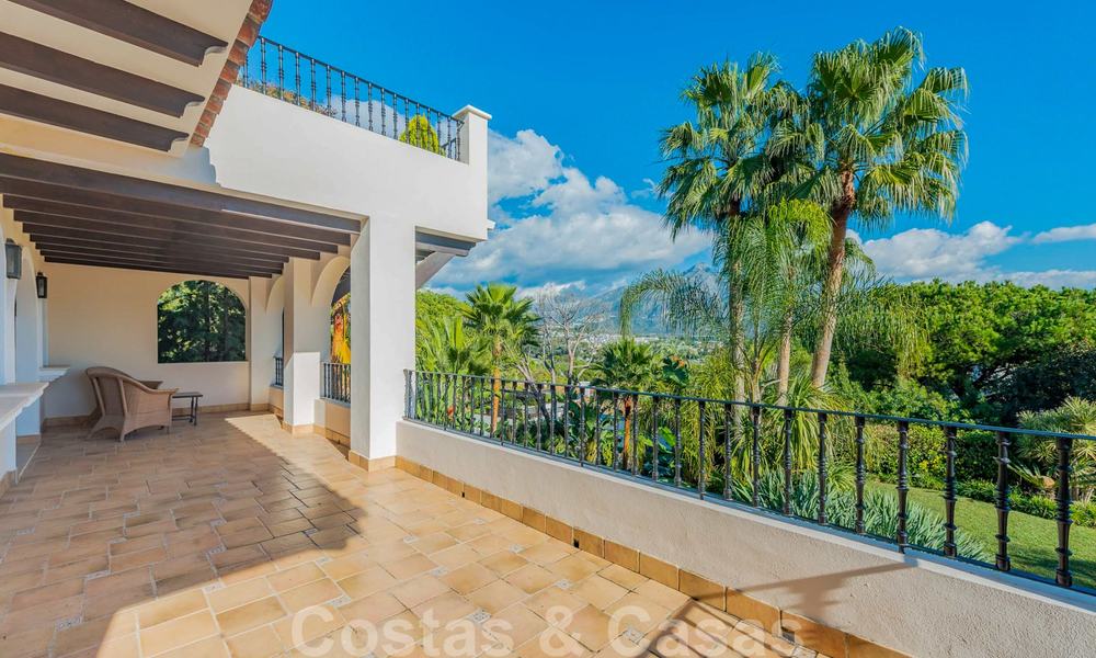 Large luxury villa for sale with stunning panoramic views over the golf valley, the mountains and the Mediterranean Sea in Nueva Andalucia, Marbella 25056
