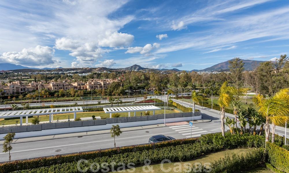 Modern design apartment for sale with spacious terrace, adjacent to the golf course in Marbella - Estepona. Ready to move in. Reduced in price. 25384