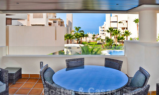 Modern apartment for sale in a first line beach complex with sea view, between Marbella and Estepona 25735 